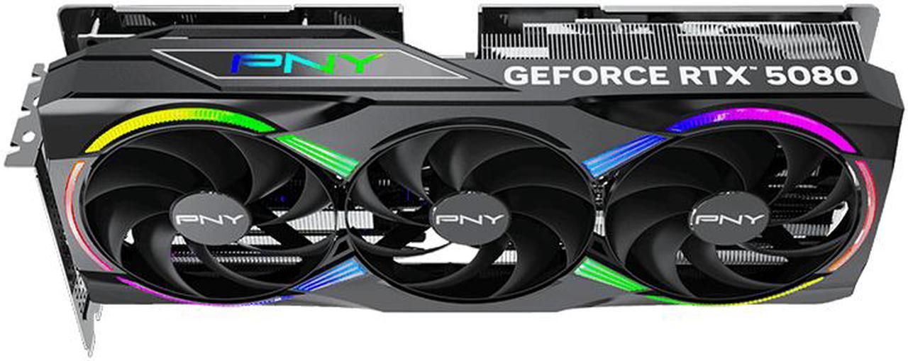 PNY ARGB OC GeForce RTX 5080 16GB 512-Bit GDDR7 DLSS Graphics Card VCG508016TFXXPB1-O