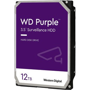 WD Purple WD121PURZ 12 TB Hard Drive - 3.5" Internal - SATA (SATA/600) - Network Video Recorder Device Supported - 7200rpm - 3 Year Warranty