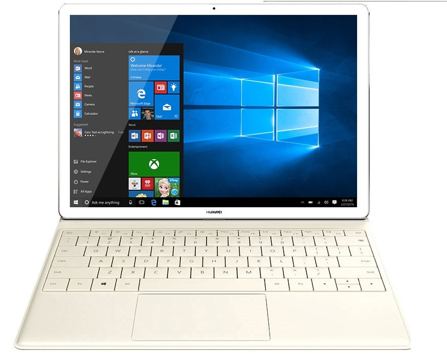 Huawei Notebook 53016526 MateBook HZ-W19 Intel M5 LPDDR3 8GB 256GB Wi-Fi 2.4/5GHz Windows 10 Perfessional/Home Speaker Golden Retail