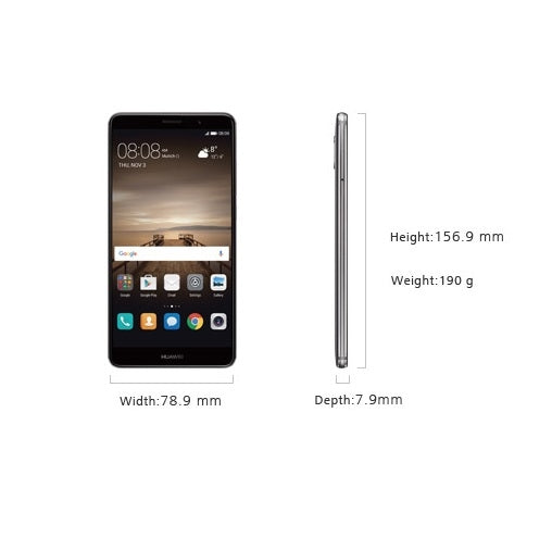 Huawei Phone 51091BKU Mate9 Unlock- Moonlight Silver Cortex-A73 5.9 4G 64G Android 7.0 Retail