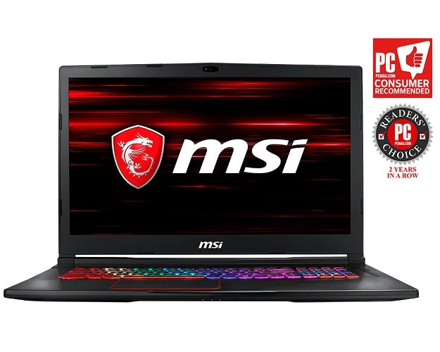 MSI Notebook GE73RGB012 17.3inch Core i7-8750 16GB 256GB+1TB GeForce GTX1070 Window 10 Retail