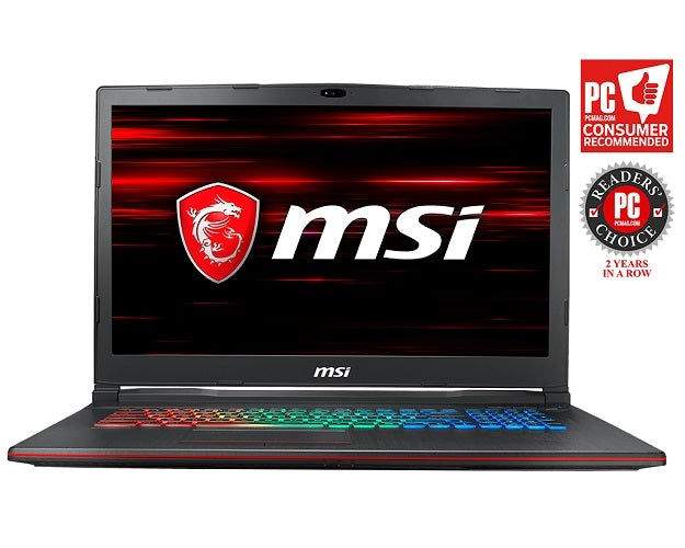 MSI Notebook GP73001 17.3inch Core i7-8750 16GB 128GB+1TB GeForce GTX1050TI Window 10 Retail