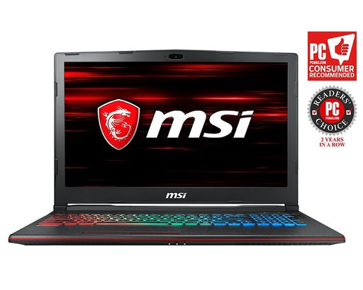 MSI Notebook GP63041 15.6inch Core i7-8750 16GB 128GB+1TB GeForce GTX1050 TI Window 10 Retail