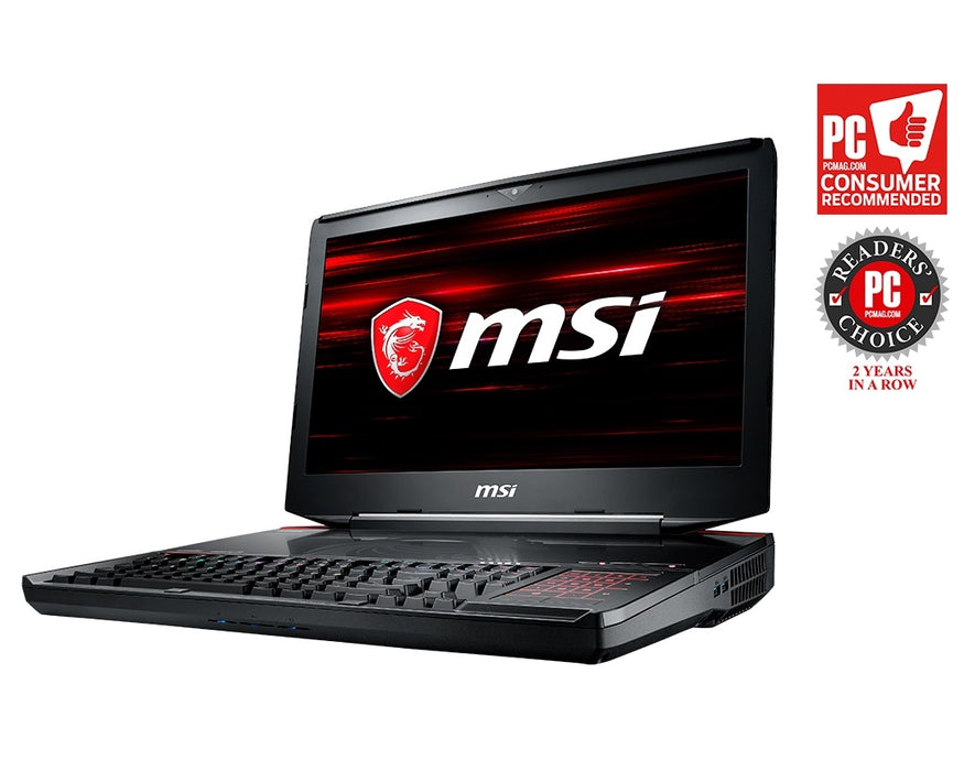 MSI Notebook GT83027 18.4inch Core i7-8850H Dual GeForce GTX1080 32GB 512GB x2 1TB Windows 10 Retail