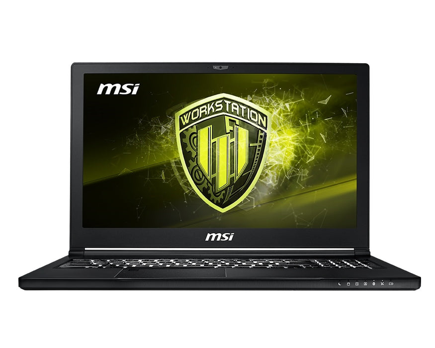 MSI Notebook WS63018 WS63 8SJ-018 15.6 inch FHD i7-8750H 16GBx2 512GB Quadro P2000 Windows 10 Pro Retail