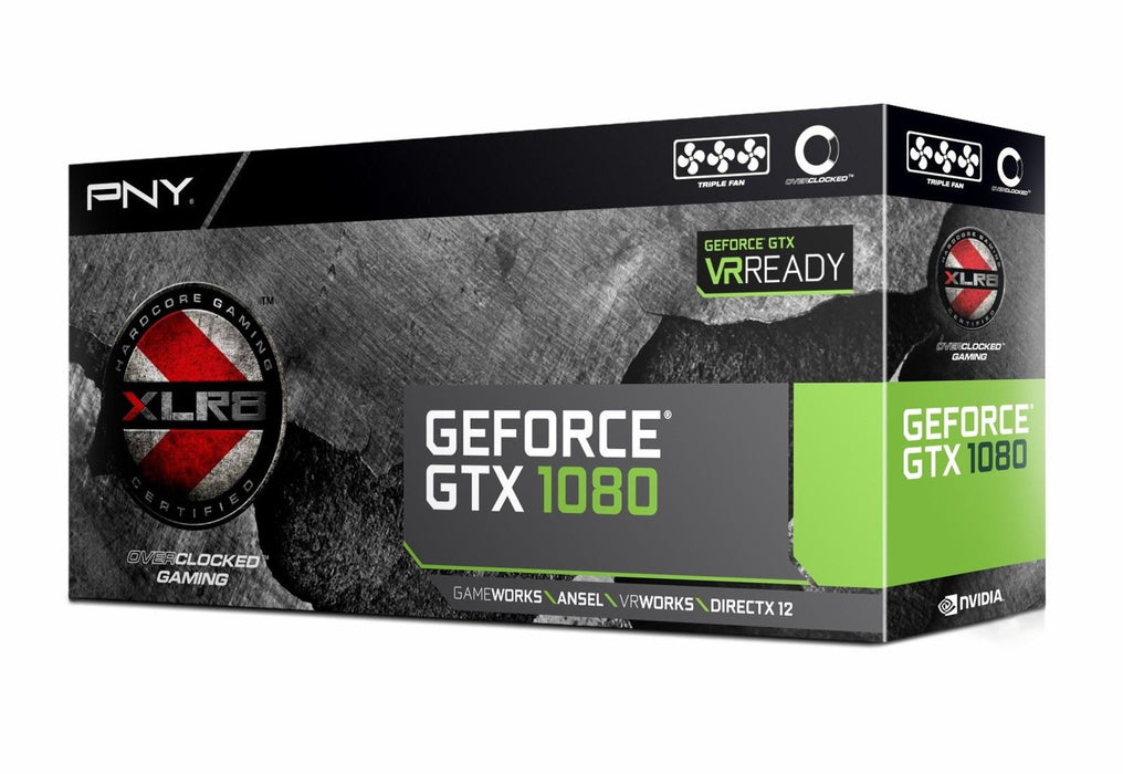PNY GeForce GTX 1080 8GB XLR8 Gaming Overclocked Graphic Card (VCGGTX10808XGP...