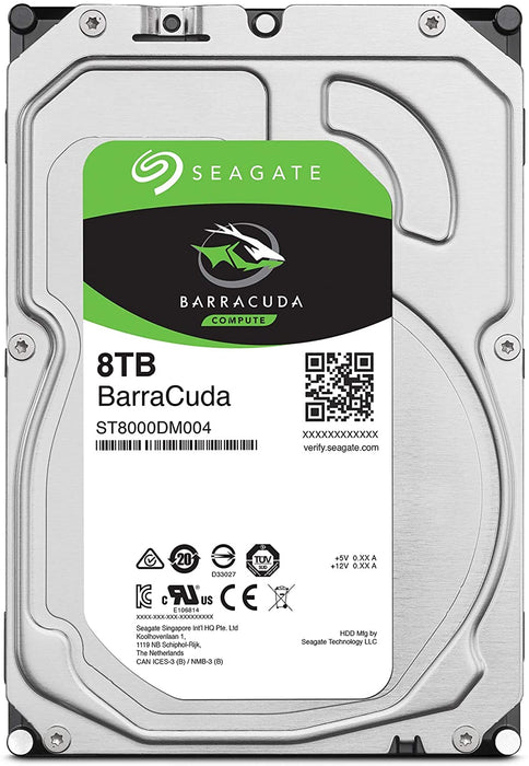 Seagate BarraCuda 8TB Internal Hard Drive HDD – 3.5 Inch Sata 6 Gb/s 5400 RPM 256MB (ST8000DM004)