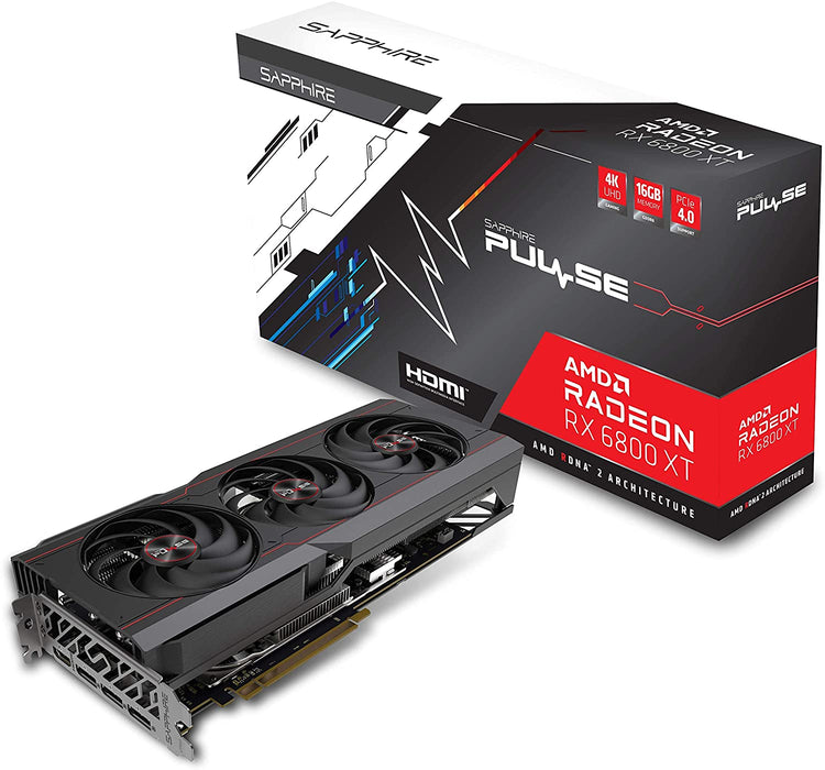 SAPPHIRE PULSE AMD Radeon RX 6800 XT Gaming Graphics Card with 16GB GDDR6, S88-1E439-400FT