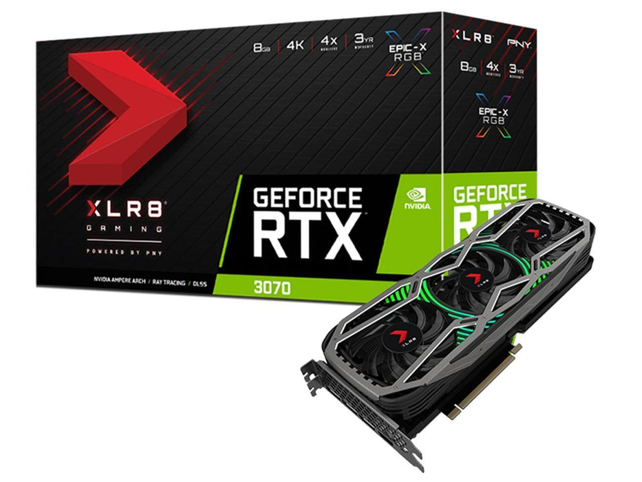 PNY GeForce RTX 3070 XLR8 Gaming Revel Epic-X RGB Triple Fan Graphics Card LHR