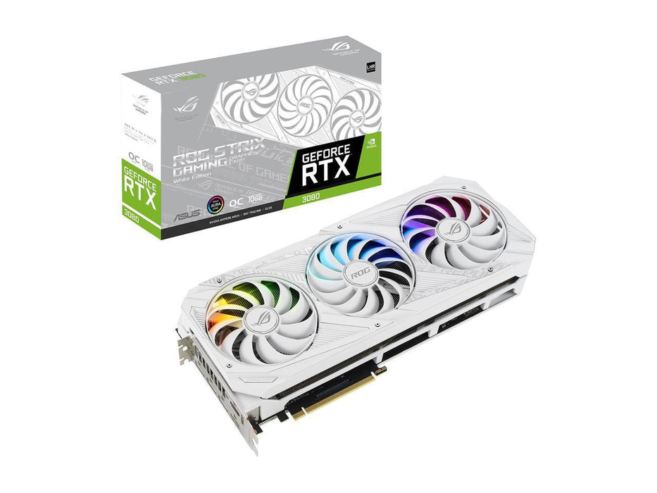 ASUS ROG STRIX GeForce RTX 3080 10GB GDDR6X Video Card ROG-STRIX-RTX3080-O10G-WHITE-V2